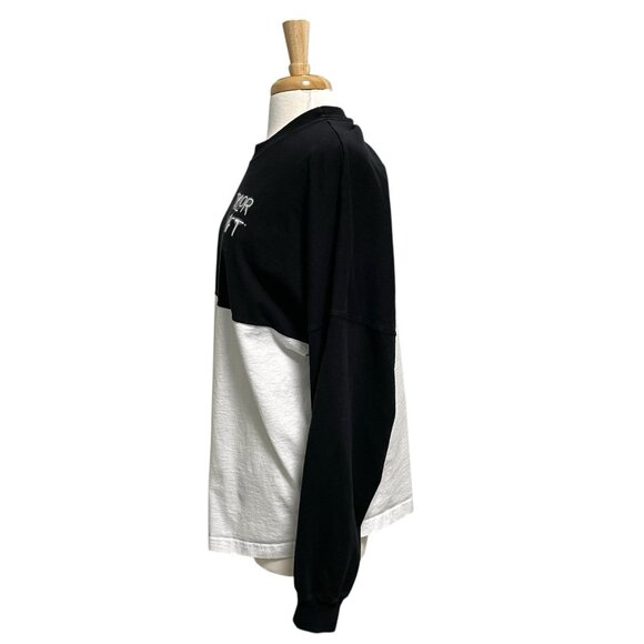 TAYLOR SWIFT 1989 Spirit Jersey Long Sleeve Shirt Top Black White size Large - Picture 3 of 7